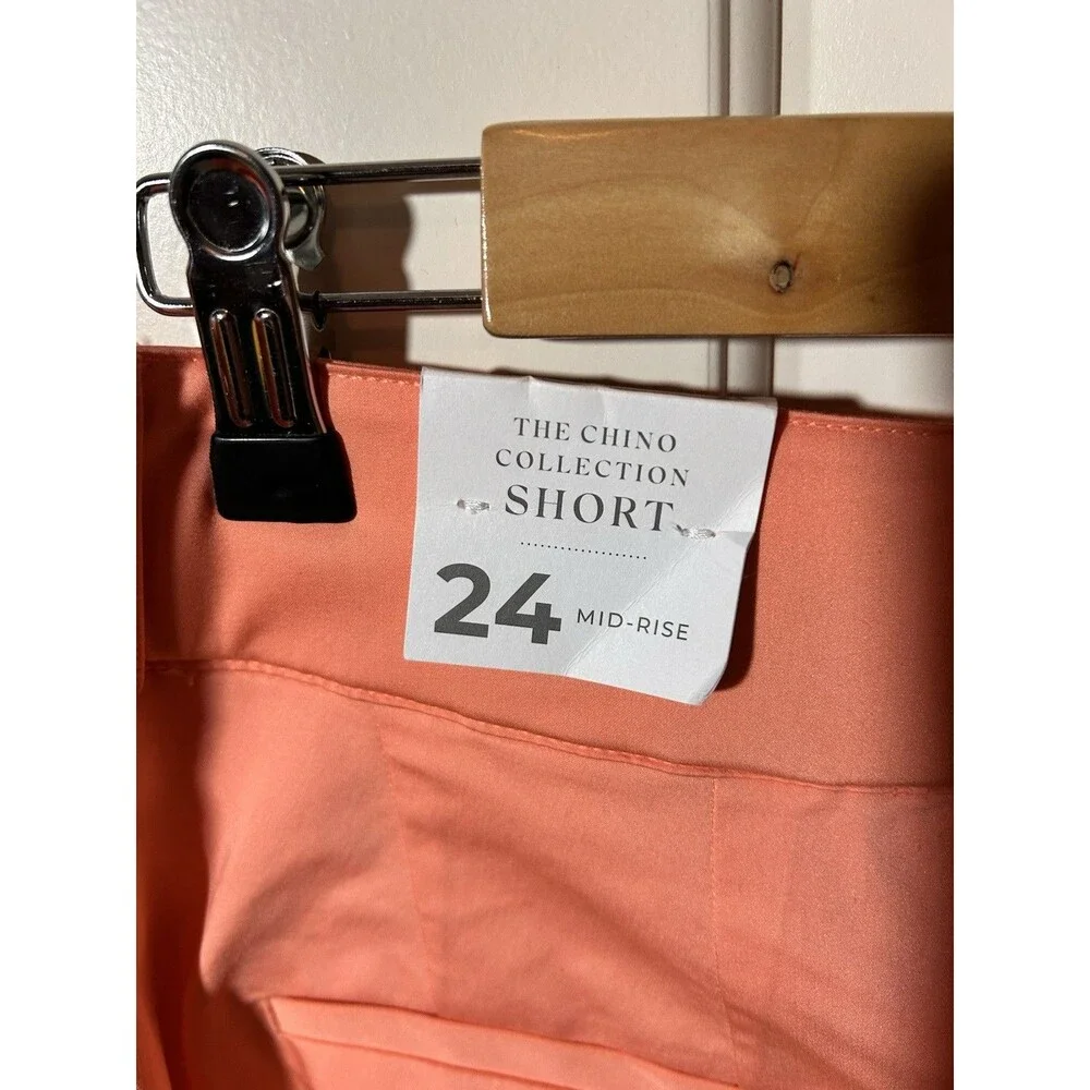 Lane Bryant The Chino Collection Short Womens Size 24 Mid Rise Coral Peach New - Picture 3 of 7